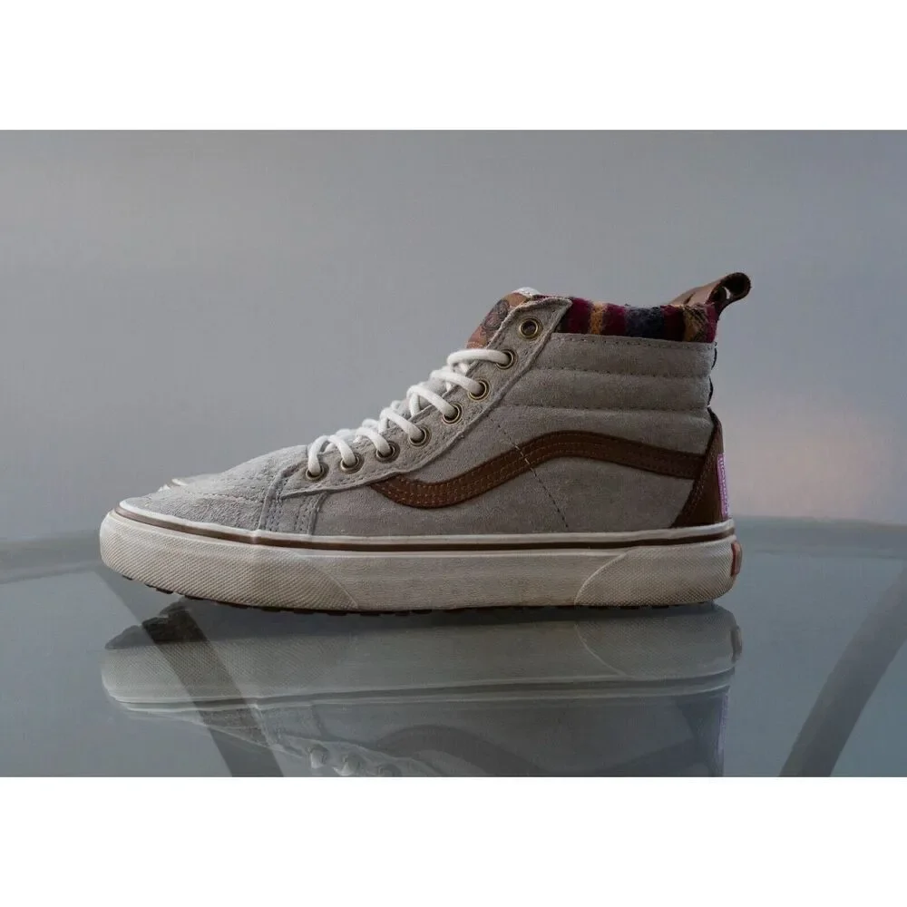 VANS SK8-Hi MTE Scotchgard Gray Tan Suede Hi‎ Top Mens 6.5 / Women 8